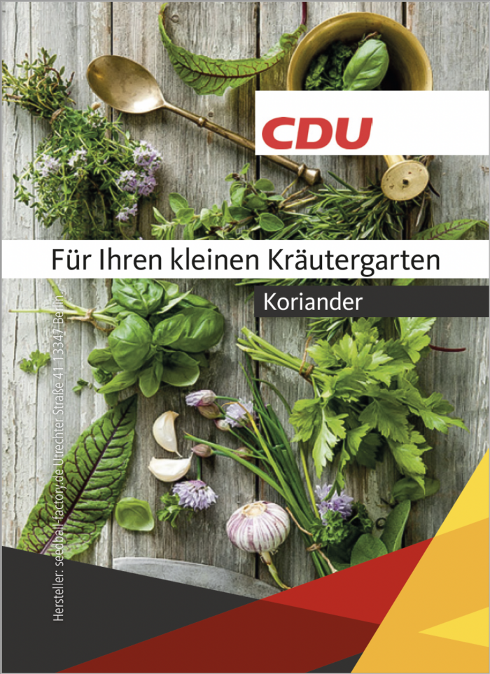 CDU-Samentütchen Koriander