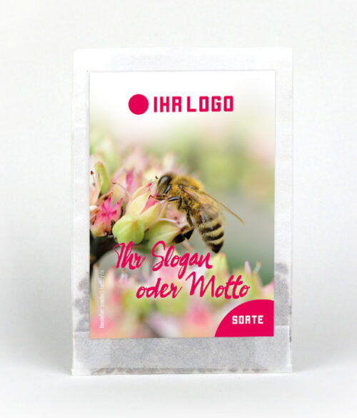 Samentütchen Bienenwiese als Werbegeschenk