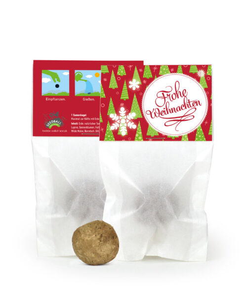 Samenkugeln im Weihnachtsdesign