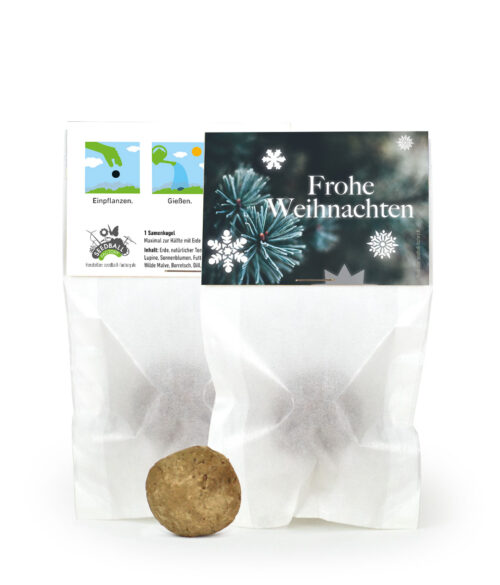 Samenkugeln im Weihnachtsdesign