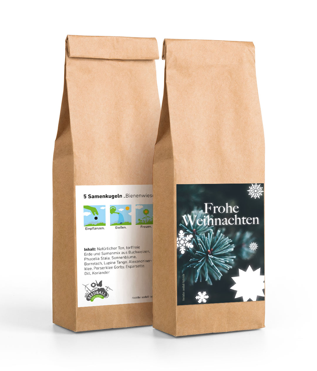 5 Samenkugeln in Papiertüte - Weihnachten 3