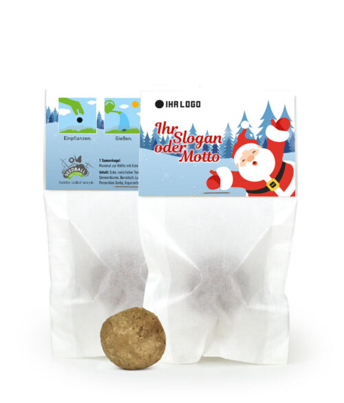 Seedballs im Weihnachtsdesign