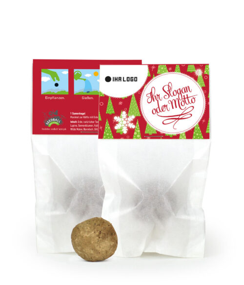 Seedballs im Weihnachtsdesign